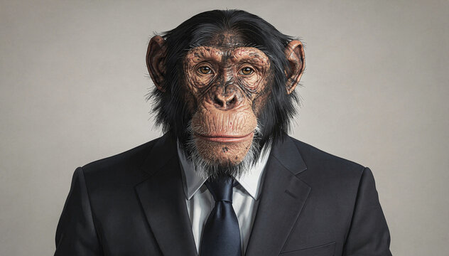 Primate in a Business Suit: A Chimp's Entrepreneurial Spirit Portrayed