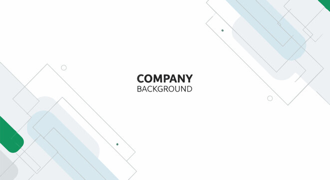 Company background with green accents.