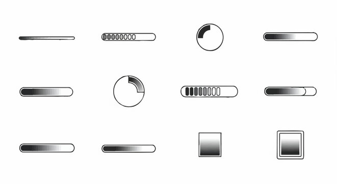 Collection of various progress bars.