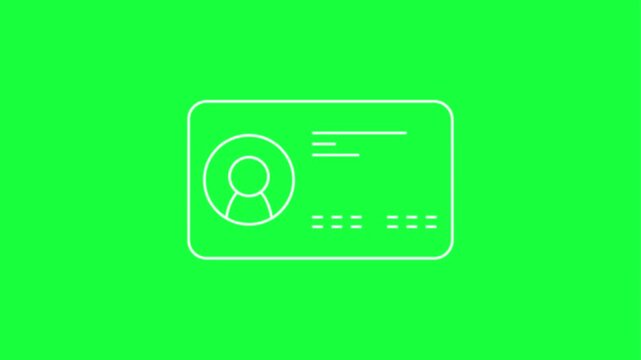 Modern ID card design on green background for secure identification