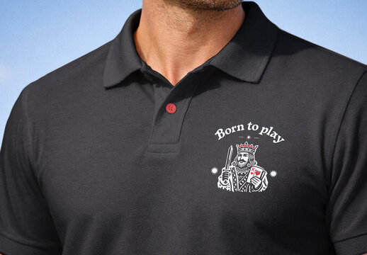 Close Up Polo Shirt Mockup