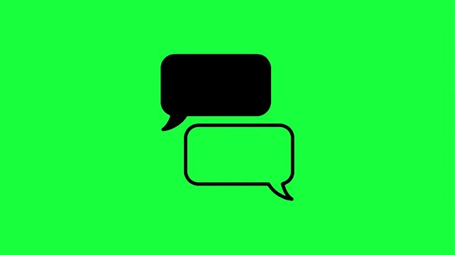 Dynamic chat bubbles on vibrant green background for modern communication
