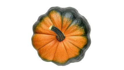 Delicious green and orange acorn squash from an overhead top view, autumn harvest food © Pablo