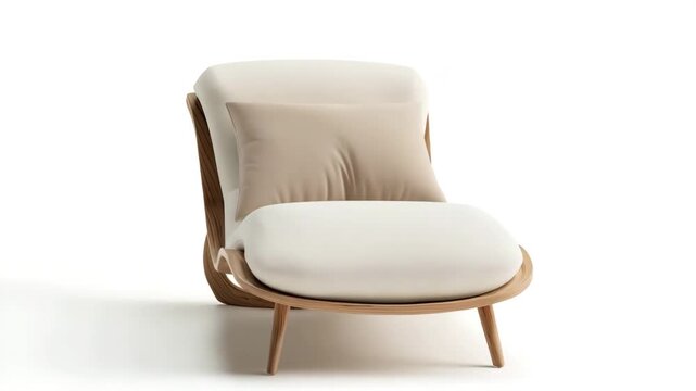 A rattan recliner sits in a garden under the sun. The design features curves and soft cushions. This spot invites anyone to sit back and enjoy a warm day outside with comfort