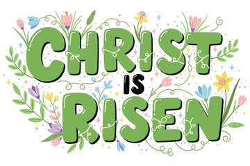 Fototapeta premium Christian Easter Easter typography, inspirational religious lettering