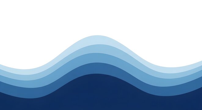 Abstract blue wave pattern with smooth flowing lines creates a calming ocean or water background.