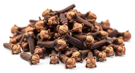 Obraz premium A Close Up Macro View of Dried Cloves Spice Isolated for Culinary Use