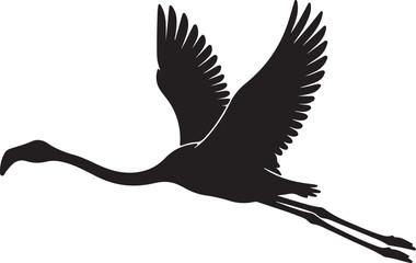 Obraz premium Minimalist Flamingo Silhouette Collection - Tropical Bird Vector Poses, Exotic Wildlife Icons for Logo and Design