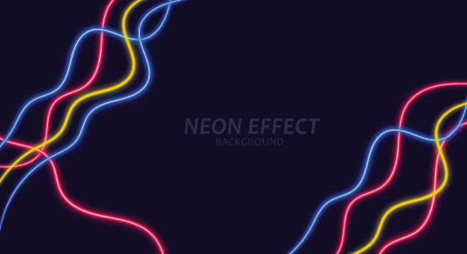 Dynamic Glowing Neon Wavy Lines Abstract Background for Digital Marketing Technology Web Design and Events