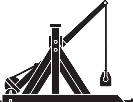 Vector medieval catapult icon