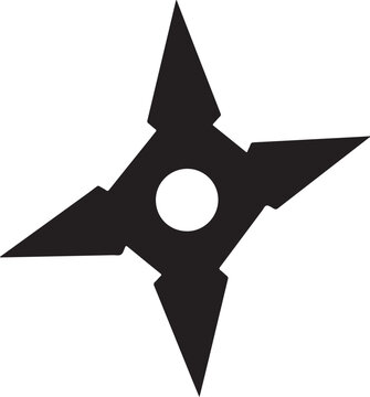 Vector ninja throwing star icon
