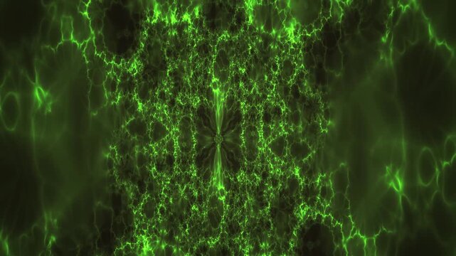 Neuron Network Green Light Patterns.