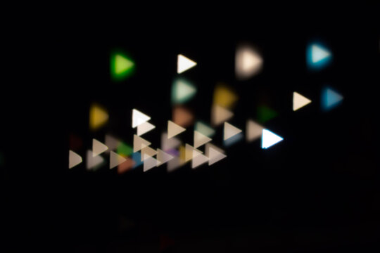Abstract background colorful 3 angle-shaped bokeh