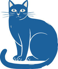 Obraz premium cat graphic icon simple line art modern pet emblem