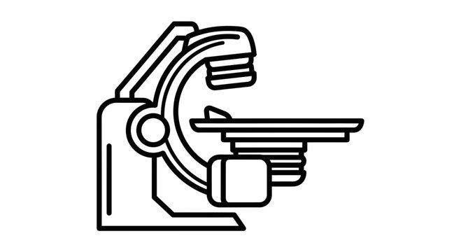 Medical Imaging Machine Icon, C-Arm X-Ray System, Healthcare Technology