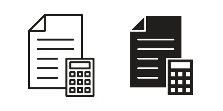 Accounting icon. Simple outline style for web and app. Vector icon
