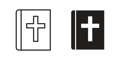 Fototapeta premium Bible icon. Simple outline style for web and app. Vector icon