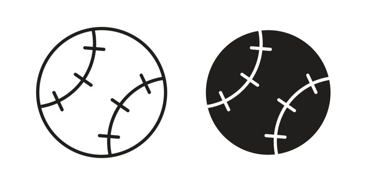 Baseball icon. Simple outline style for web and app. Vector icon