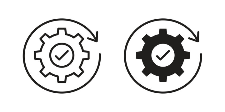 Continuous changes icon. Simple outline style for web and app. Vector icon