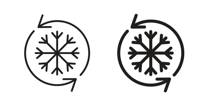 Defrost icon. Simple outline style for web and app. Vector icon