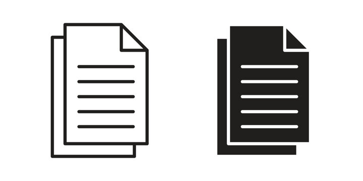 Documents icon. Simple outline style for web and app. Vector icon