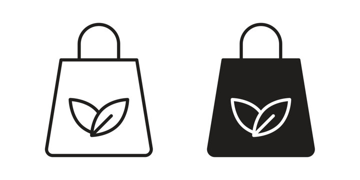 Eco bag icon. Simple outline style for web and app. Vector icon