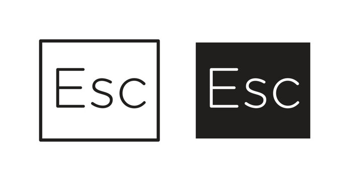Esc icon. Simple outline style for web and app. Vector icon