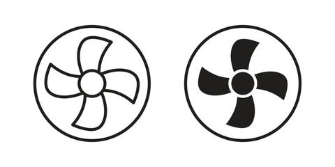 Fan icon. Simple outline style for web and app. Vector icon © David