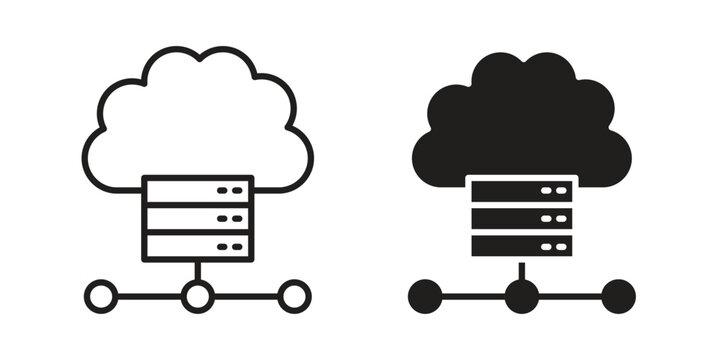 Hosting icon. Simple outline style for web and app. Vector icon