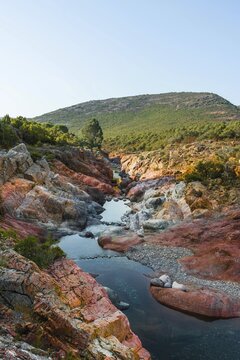 River Fango, Tuarelli, Fango valley or Vall&eacute;e du Fango, Haute-Corse, Corsica, France