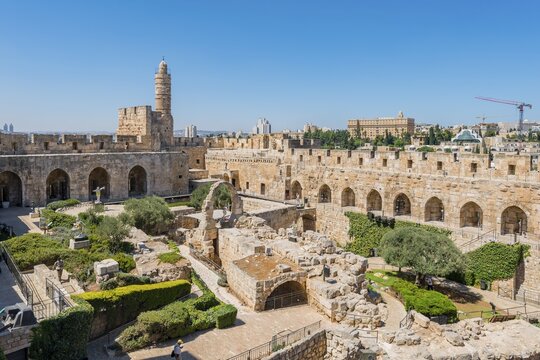 Ruins of a Citadel, David's Citadel, Tower of David, Old City Wall, Jerusalem, Israel