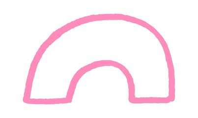 Fototapeta premium Rainbow arch outline rough stroke