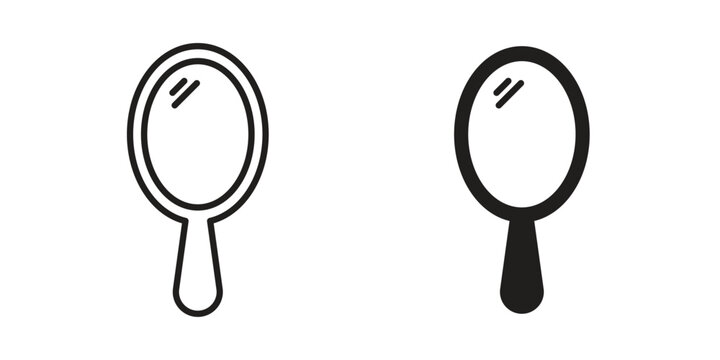Makeup mirror icon. Simple outline style for web and app. Vector icon