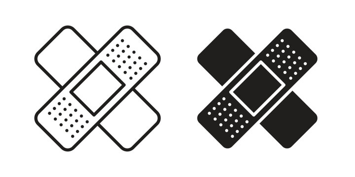 Medical patch icon. Simple outline style for web and app. Vector icon