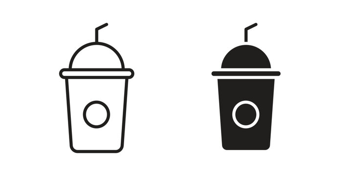 Milk shake icon. Simple outline style for web and app. Vector icon