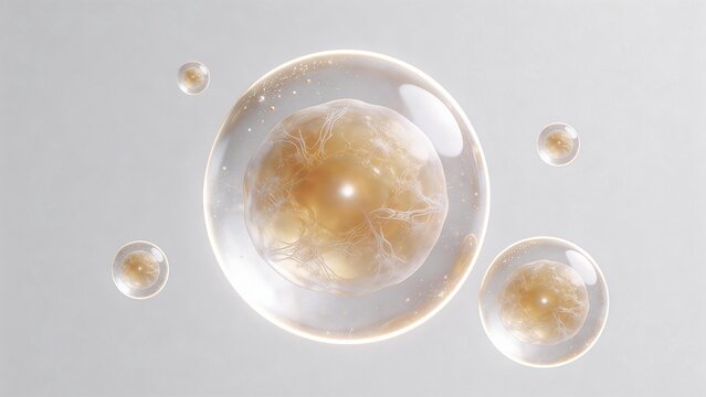 Cellular structures in transparent spheres