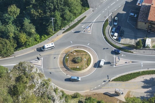 Roundabout from above, San Marino