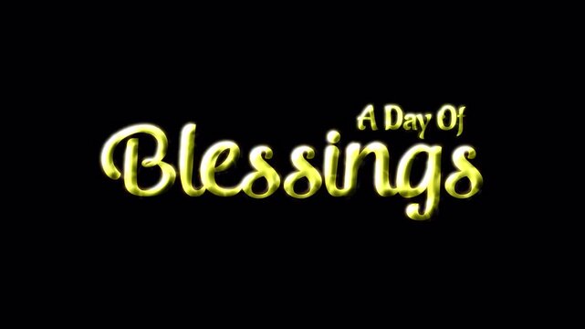 Bright golden script animation with glow and bevel effects. Perfect for religious, inspirational, and celebration themed motion graphics.