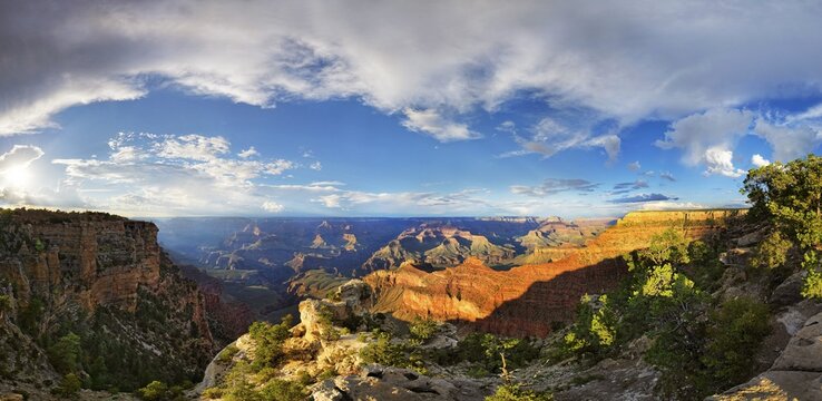 View of the Grand Canyon, viewing point Mather Point, South Rim, Grand Canyon, at Tusayan, Arizona, USA