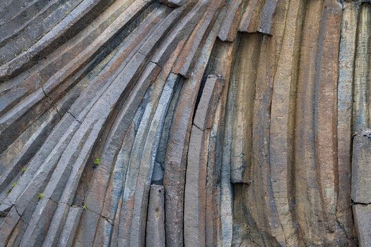 Basalt formations at Aldeyjarfo&szlig; waterfall, Skj&aacute;lfandaflj&oacute;t, Nor&eth;urland eystra, &THORN;ingeyjarsveit, Iceland