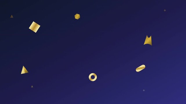 Abstract Gold Geometric Icon Set Collection Bundle