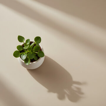 Eco Minimal Plant Background with Copy Space
