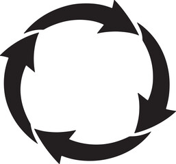  Four arrows circle silhouette vector © Ajmot