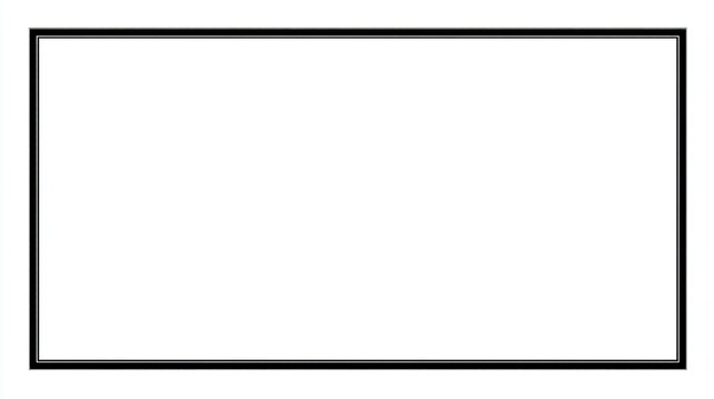 Modern ultra thin black picture frame outline