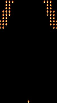 Emoji animated shape of star reveal. Viral pop culture scandal and hot news transition template. Spicy storytime fire emoji stinger transition. Vertical seamless looping background and heart shape