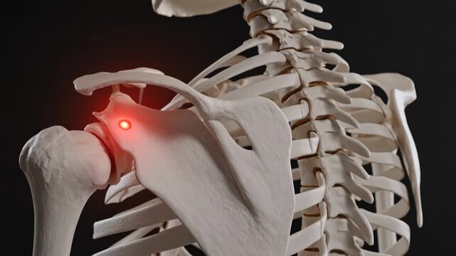 Human Skeleton Shoulder Joint Pain 3D Anatomical Model