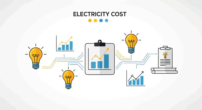 Electricity Cost Analysis: Graphs, Lightbulbs, and Financial Data