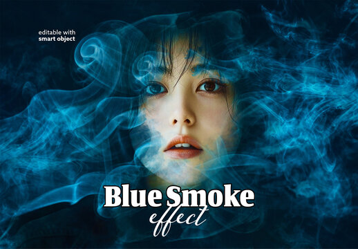 Blue Smoke Photo Effect