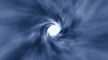whirlpool forms as dark blue shades mix and swirl around a bright center. motion draws the eye inward, creating a sense of depth and movement in the scene. 3d render © angel_nt