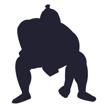 Japanese sumo silhouette